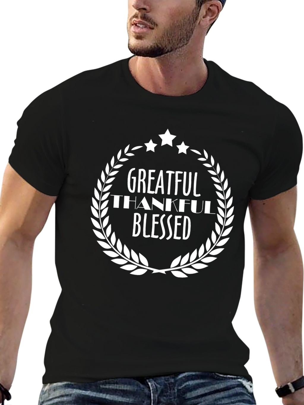 Grateful Thankful Blessed Graphic T-Shirt