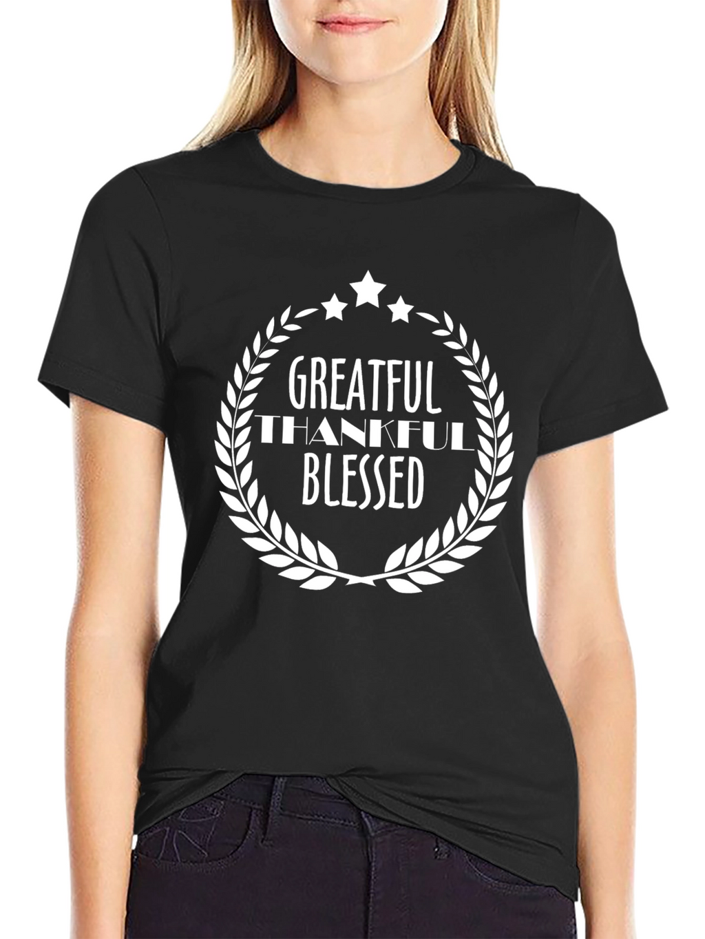 Grateful Thankful Blessed Graphic T-Shirt