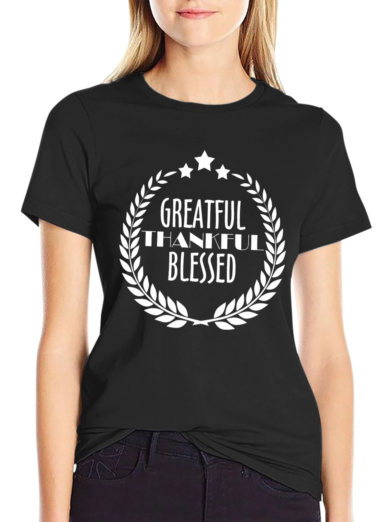 Grateful Thankful Blessed Graphic T-Shirt