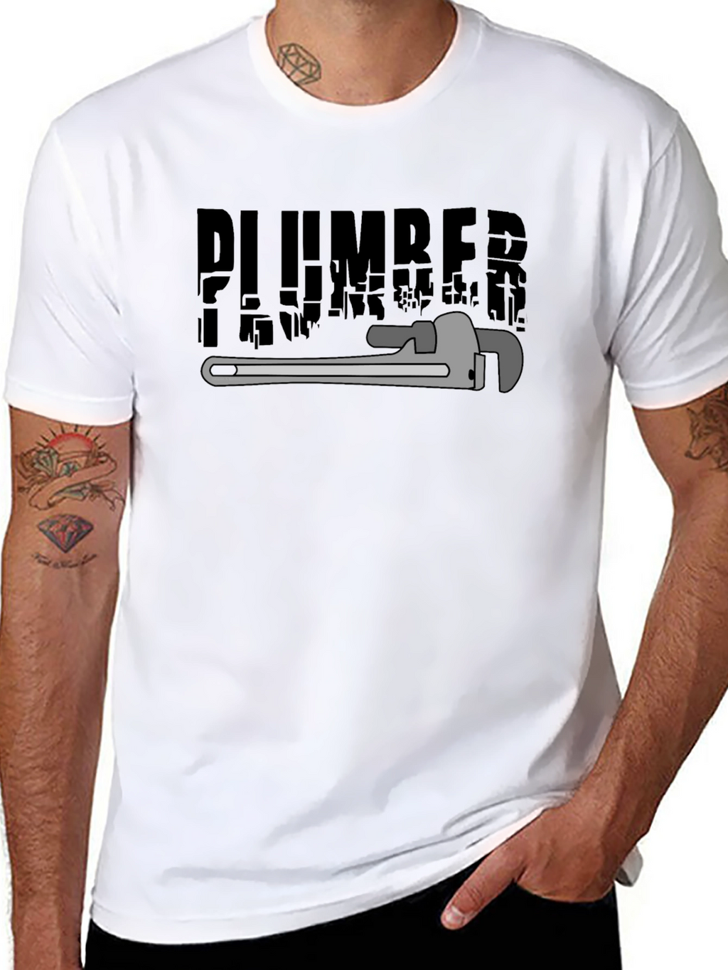 Plumber Graphic T-Shirt - Black