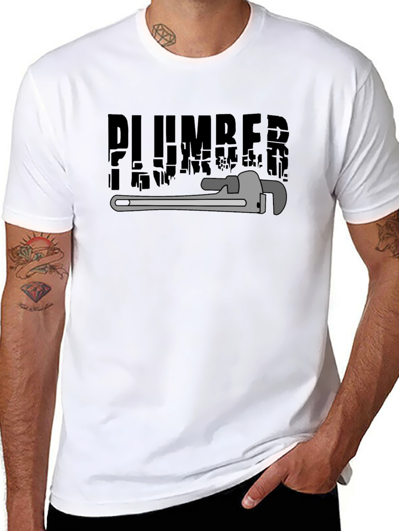 Plumber Graphic T-Shirt - Black