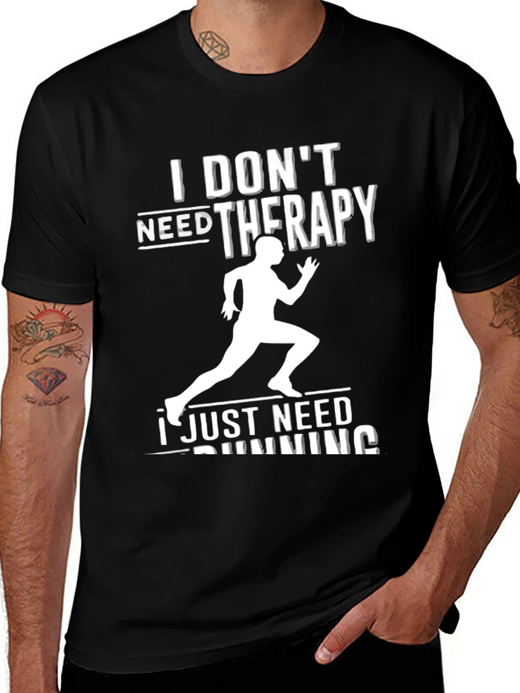 Funny Running T-Shirt - I Dont Need Therapy Running