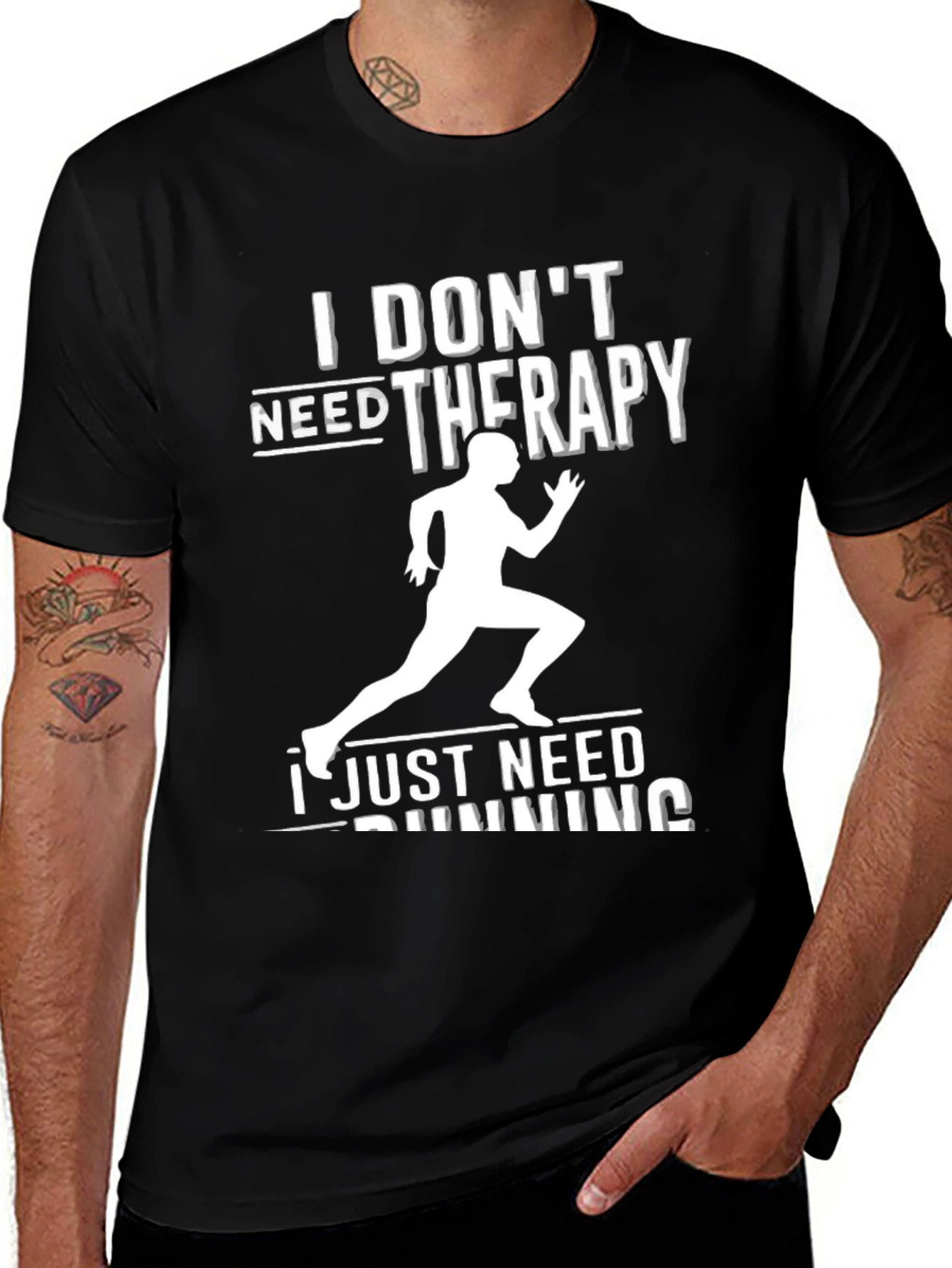 Funny Running T-Shirt - I Dont Need Therapy Running