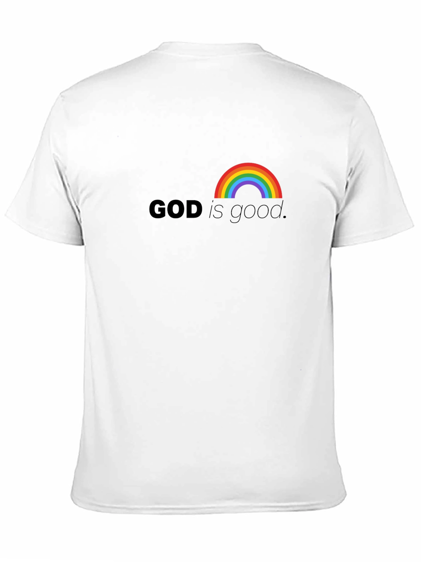 God is Good Rainbow T-Shirt - Black