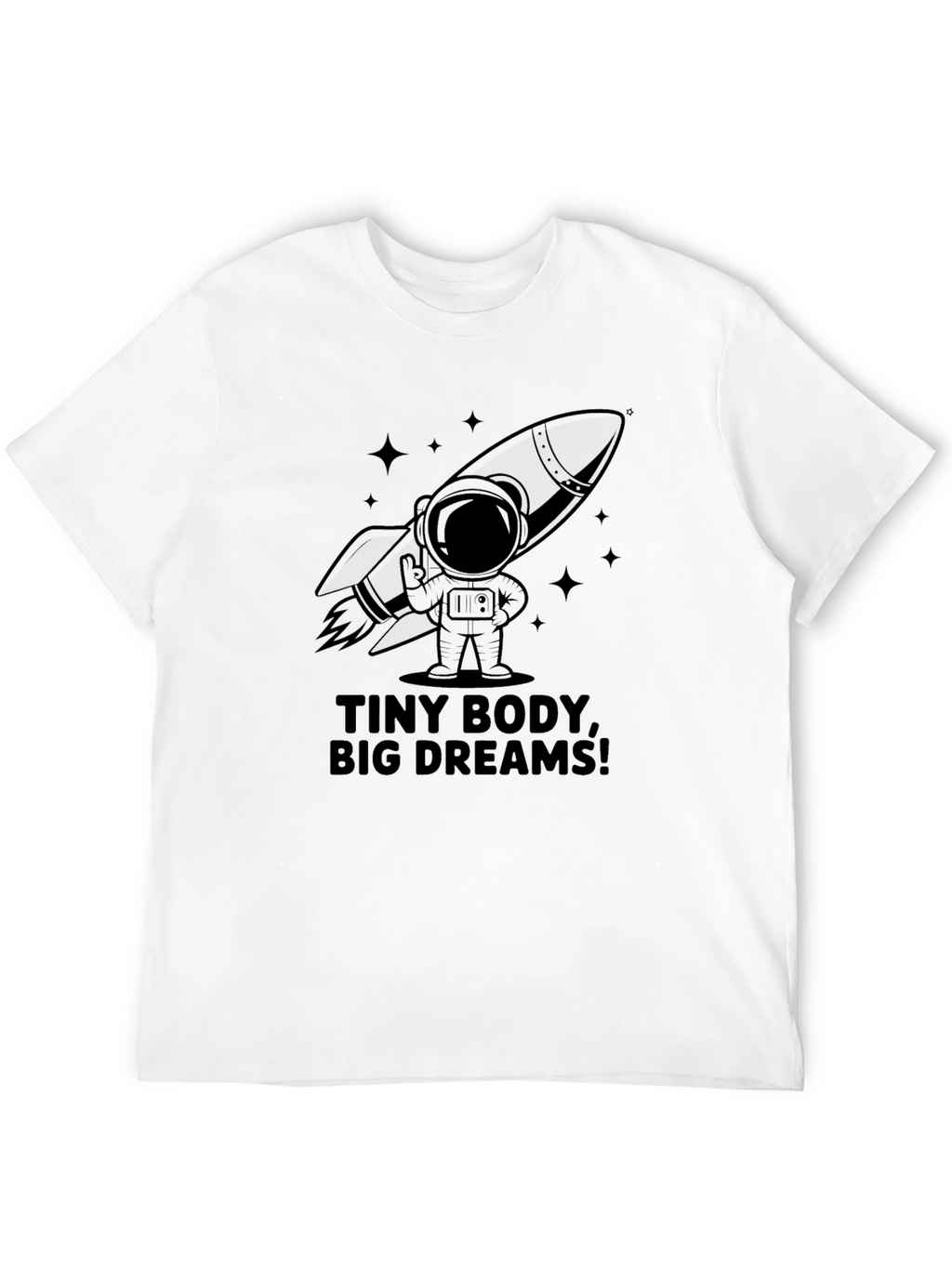 Tiny Body Big Dreams Graphic Tee - Black