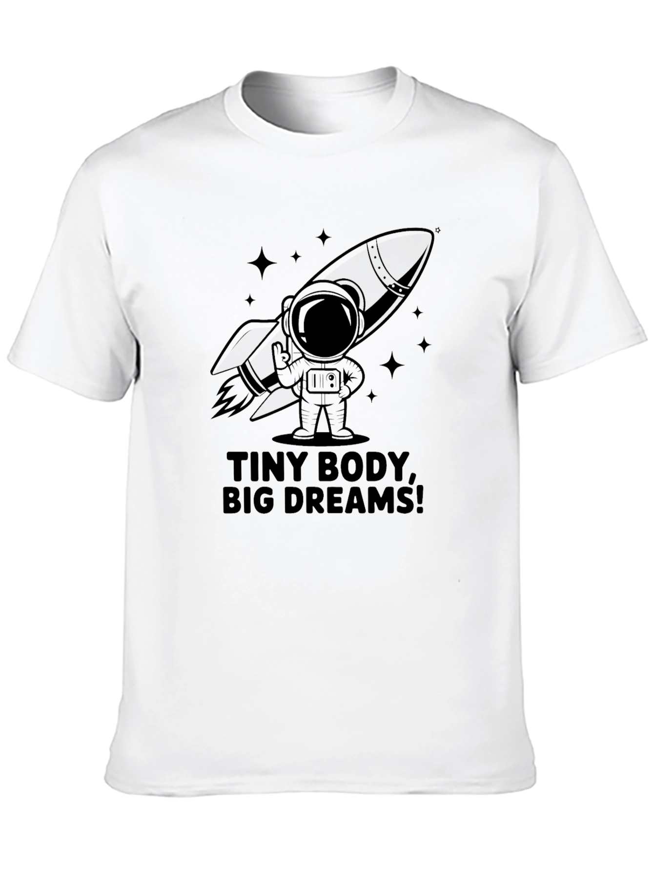 Tiny Body Big Dreams Graphic Tee - Black