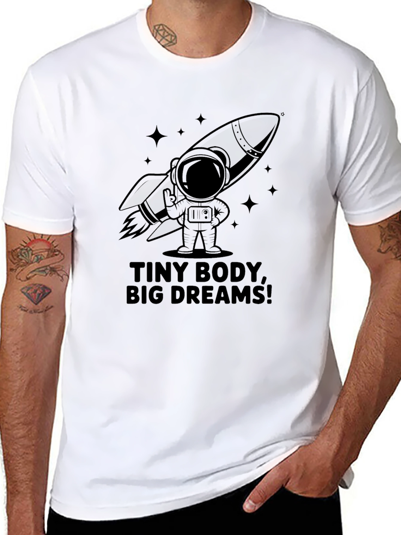 Tiny Body Big Dreams Graphic Tee - Black