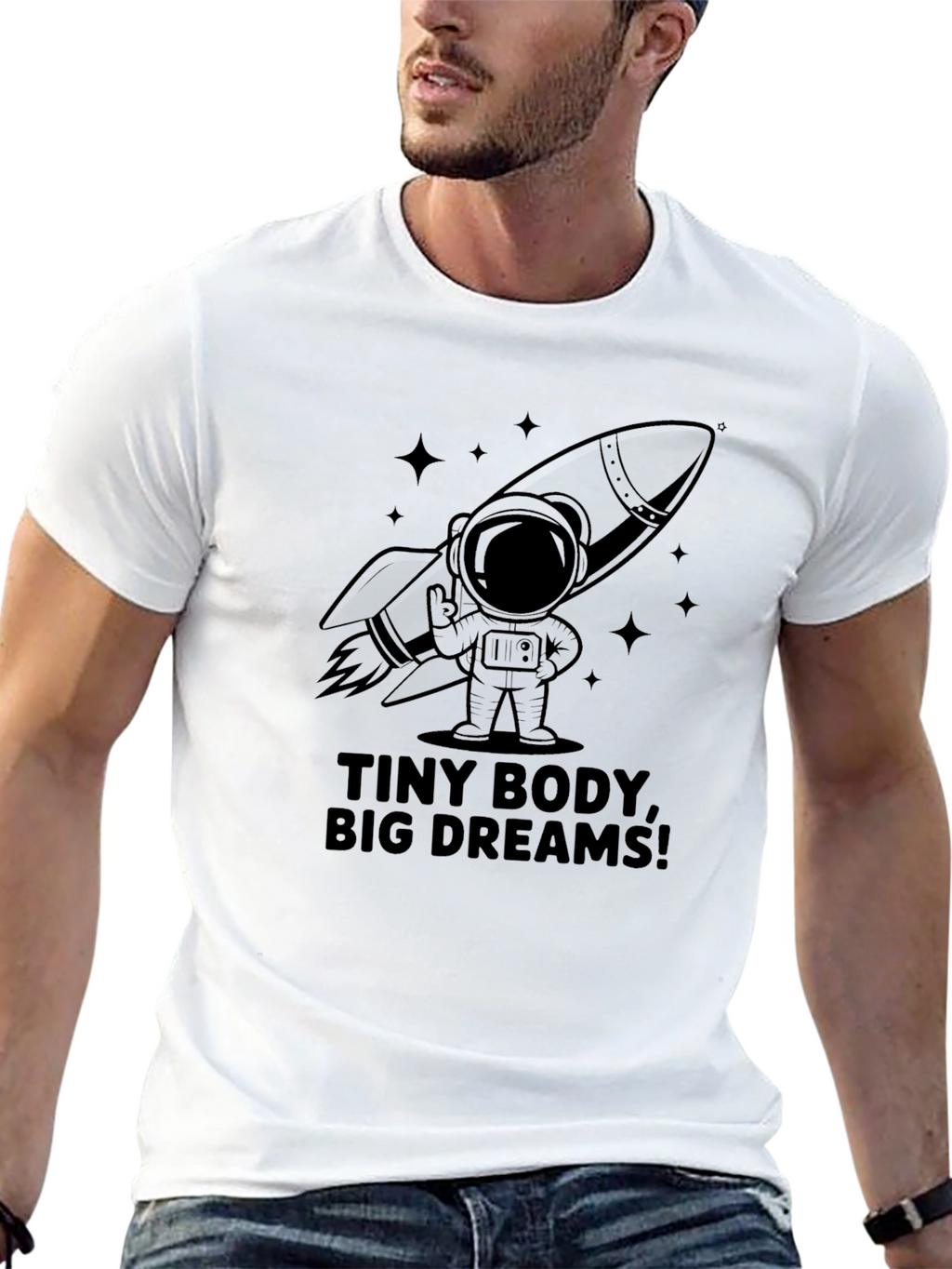 Tiny Body Big Dreams Graphic Tee - Black
