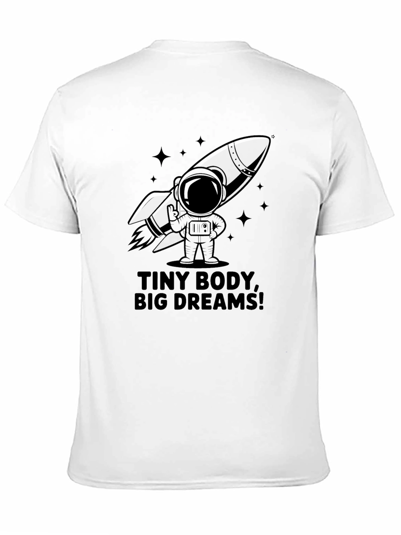 Tiny Body Big Dreams Graphic Tee - Black