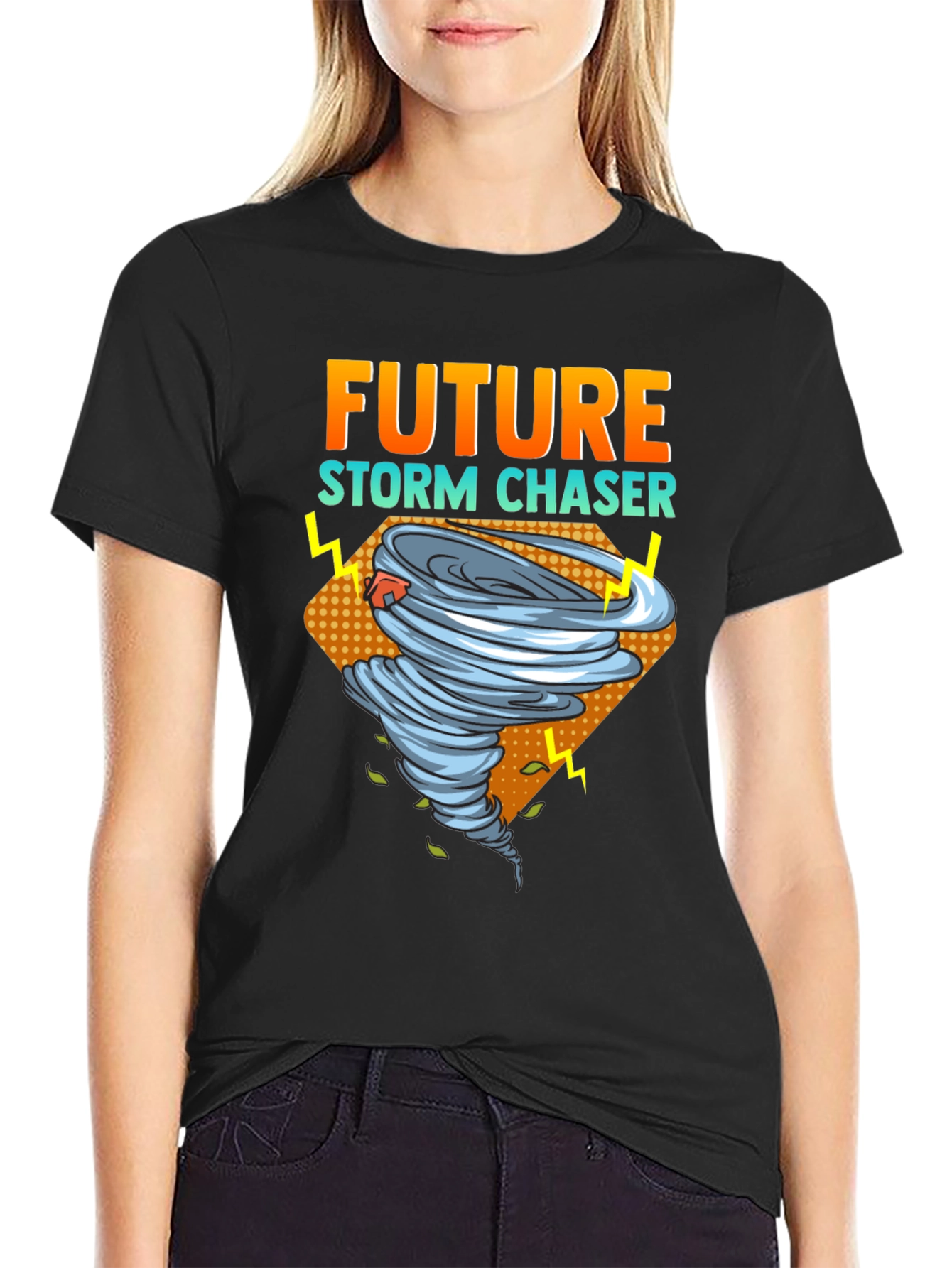 Future Storm Chaser Graphic Tee - Tornado Design