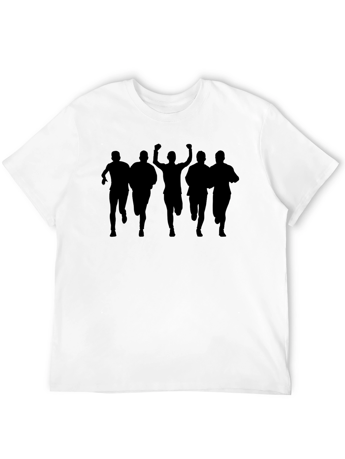 Black Silhouette Runners Graphic Tee