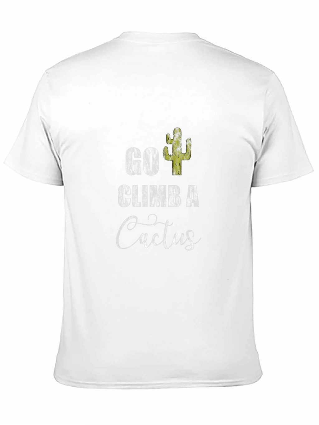 Go Climb a Cactus Mens Black Graphic Tee