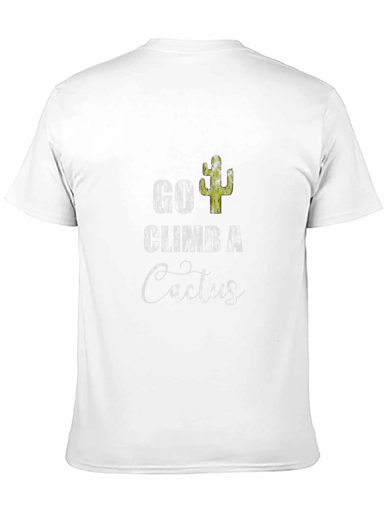 Go Climb a Cactus Mens Black Graphic Tee