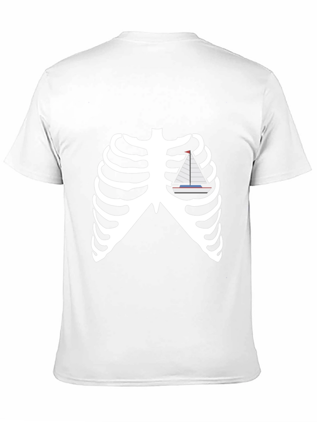 Skeleton Ribcage Boat Graphic Tee