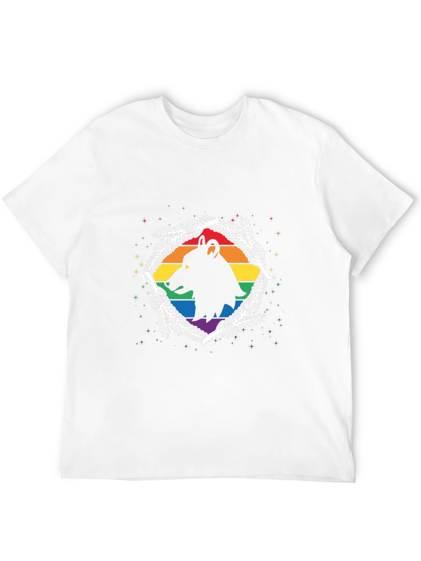 Pride Wolf Graphic Tee - Mens Black T-Shirt