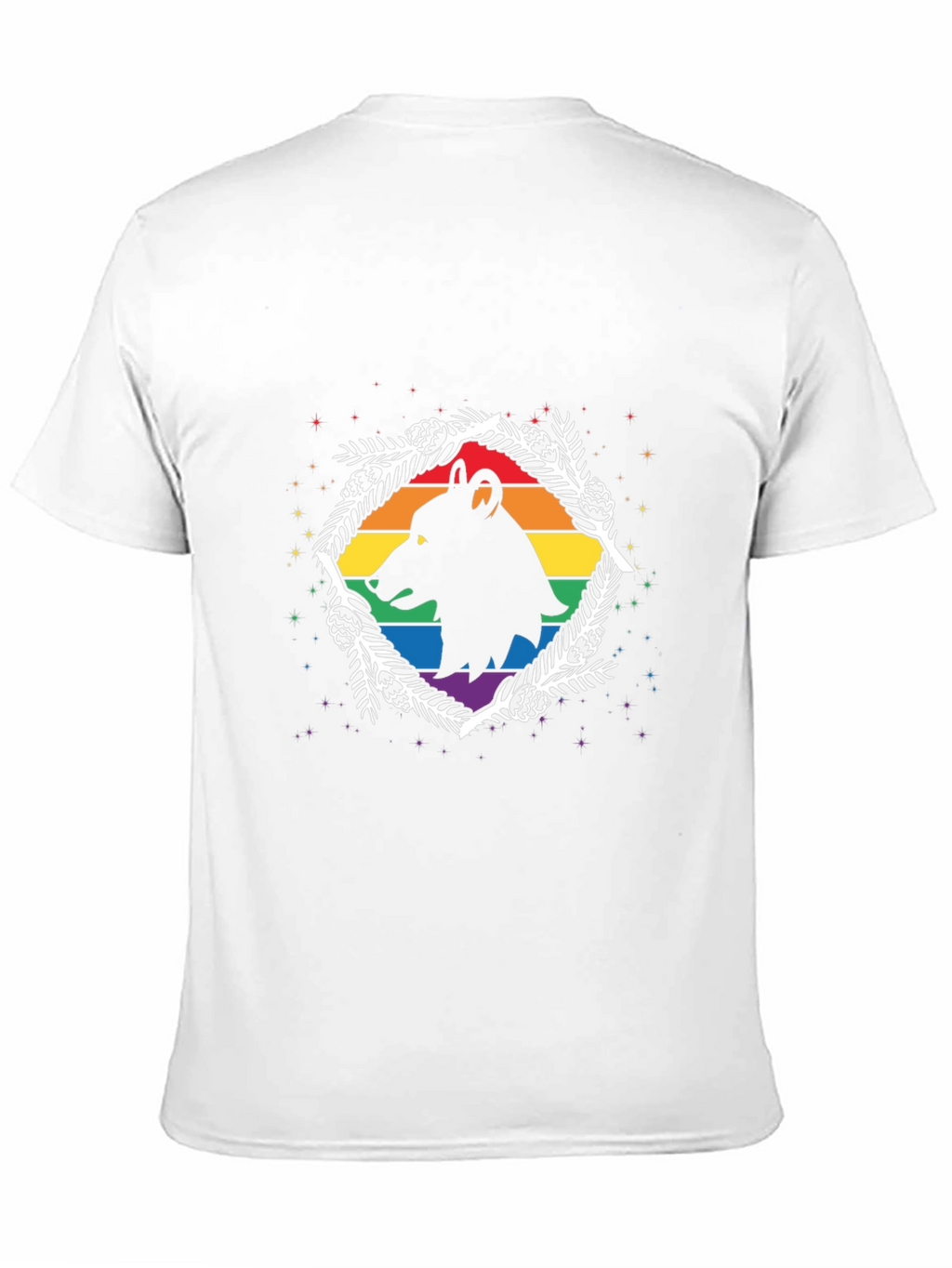 Pride Wolf Graphic Tee - Mens Black T-Shirt