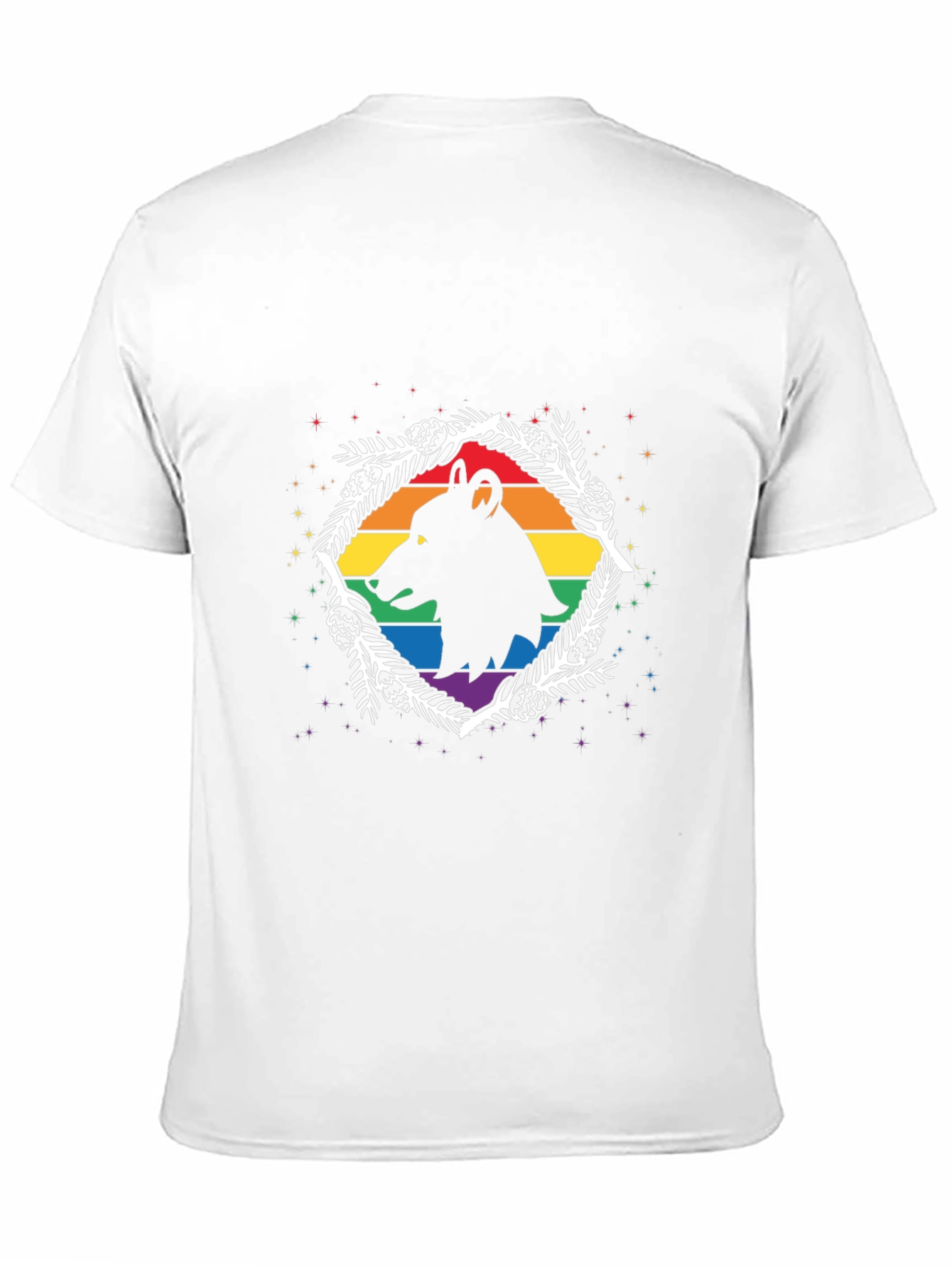 Pride Wolf Graphic Tee - Mens Black T-Shirt