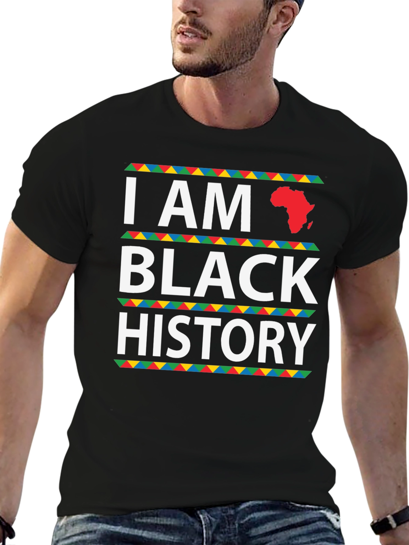 Black History T-Shirt - I AM - Africa Map