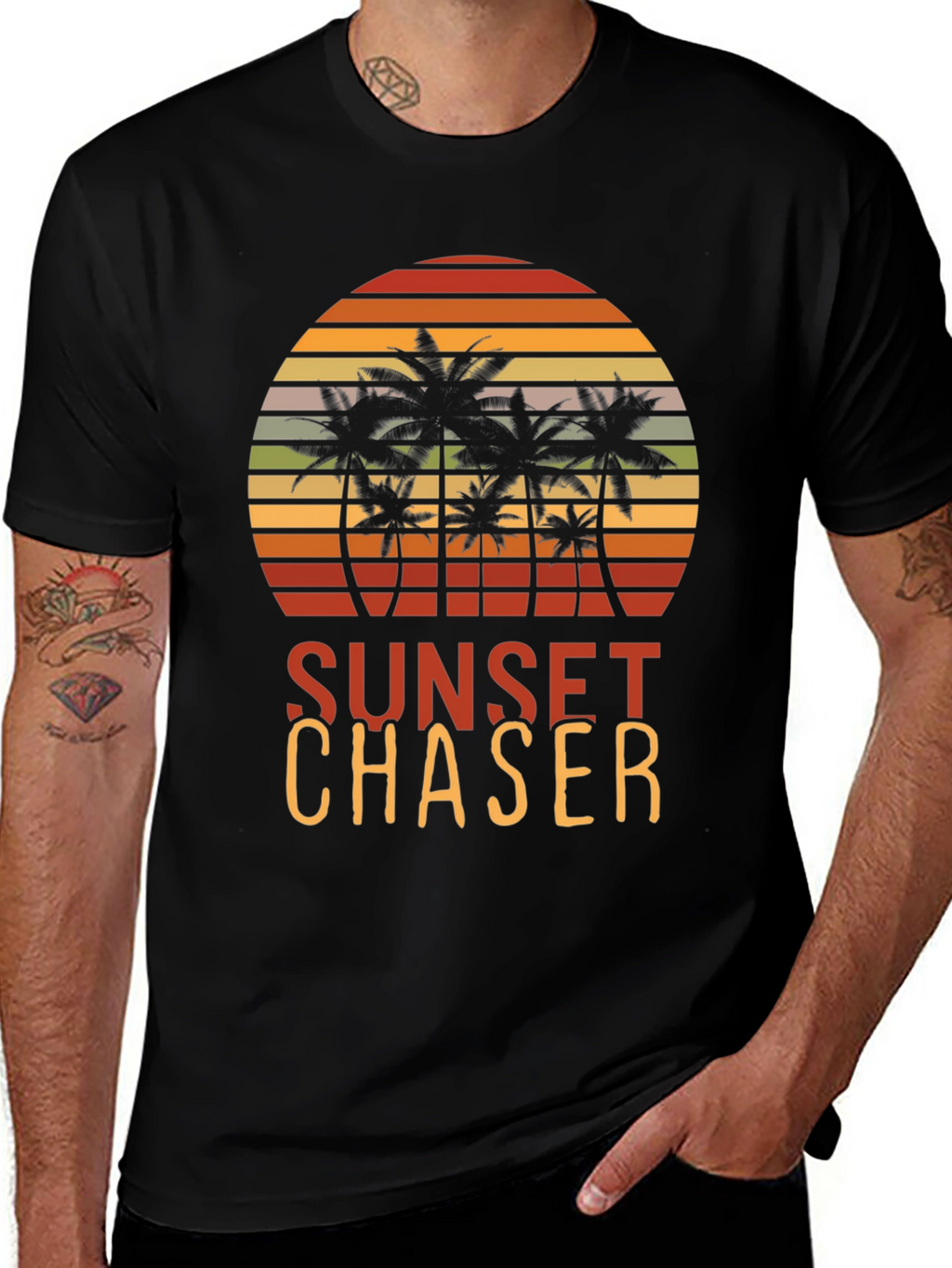 Sunset Chaser Palm Tree Graphic Tee