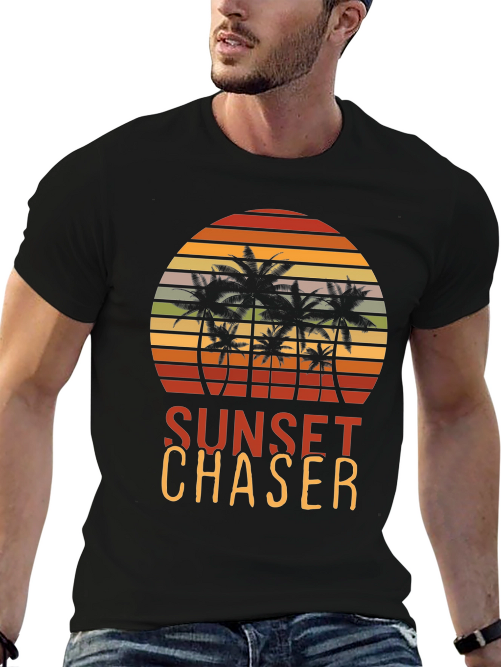 Sunset Chaser Palm Tree Graphic Tee