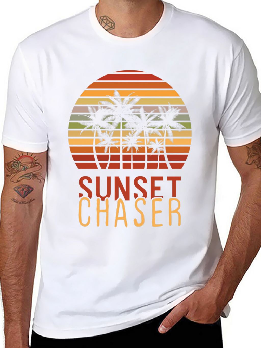 Sunset Chaser Palm Tree Graphic Tee