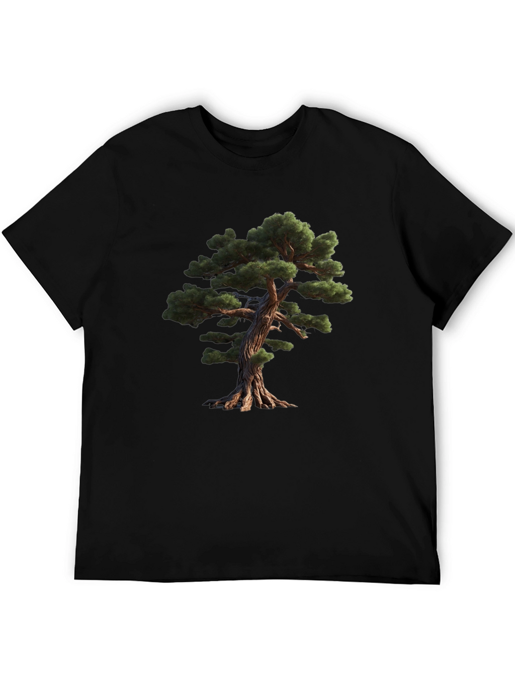 Bonsai Tree Graphic Black T-Shirt