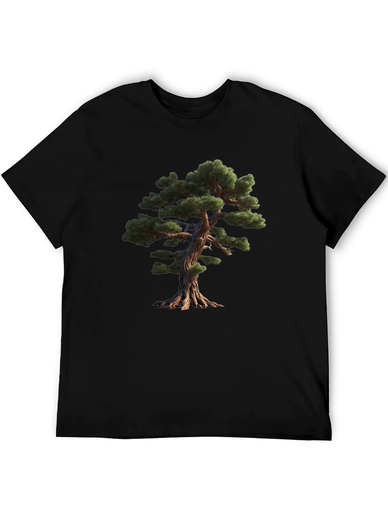 Bonsai Tree Graphic Black T-Shirt