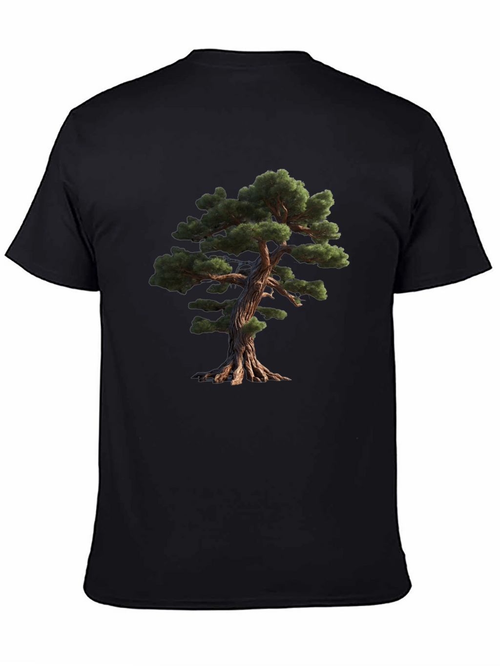 Bonsai Tree Graphic Black T-Shirt