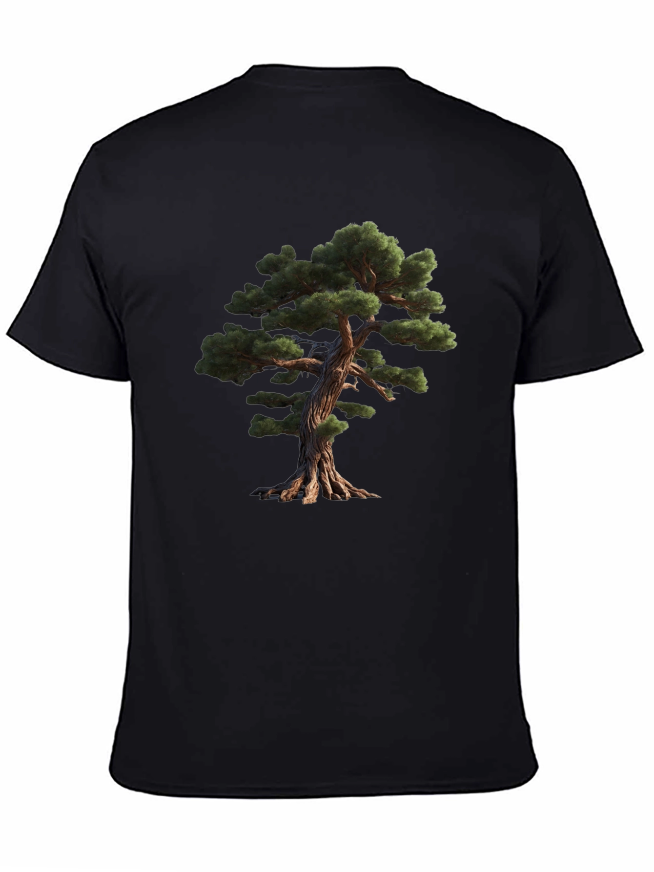 Bonsai Tree Graphic Black T-Shirt