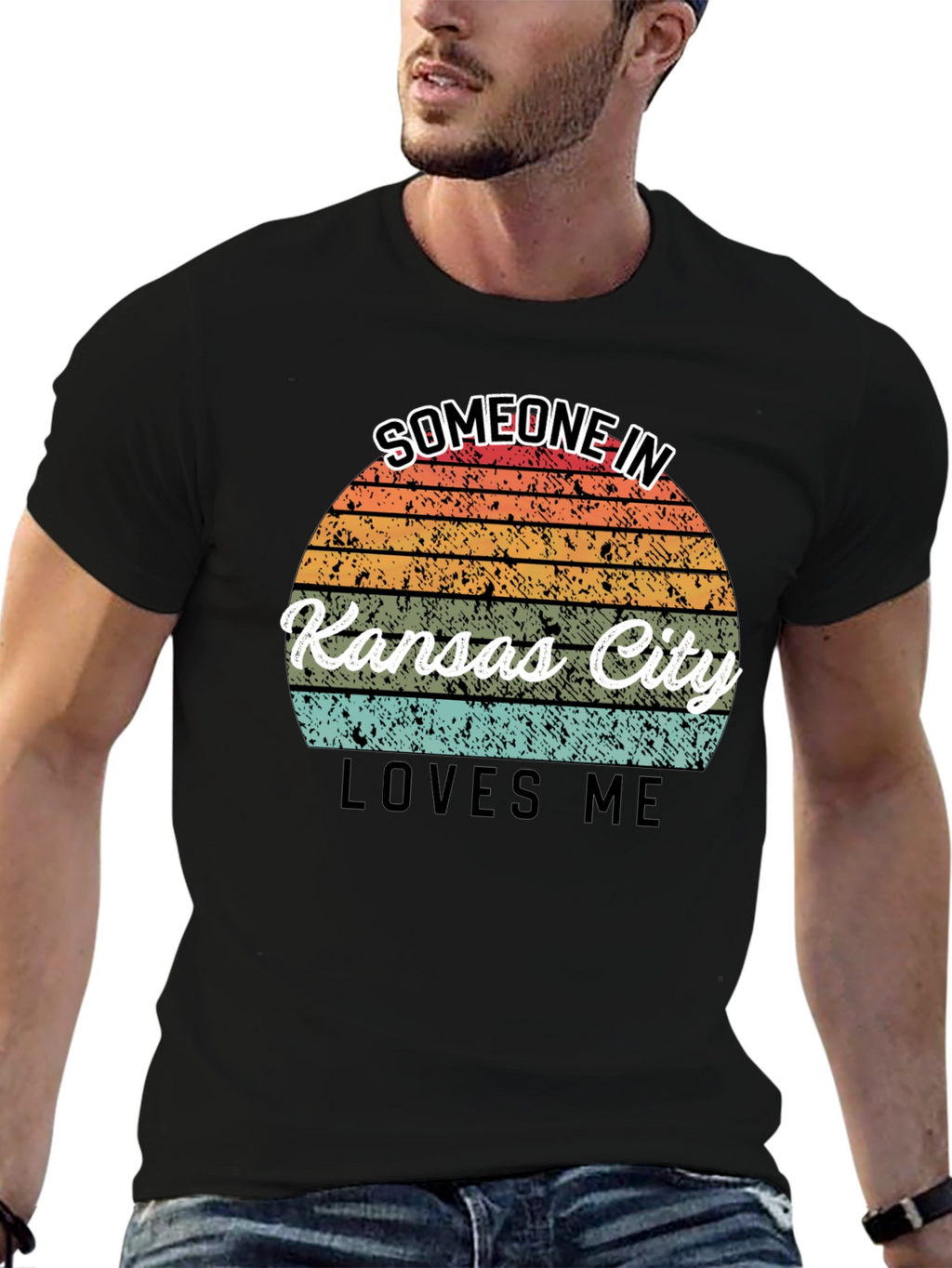 Kansas City Retro Sunset Graphic T-Shirt