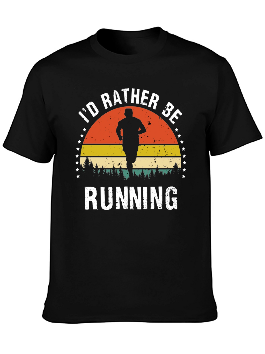 Retro Id Rather Be Running Graphic Tee