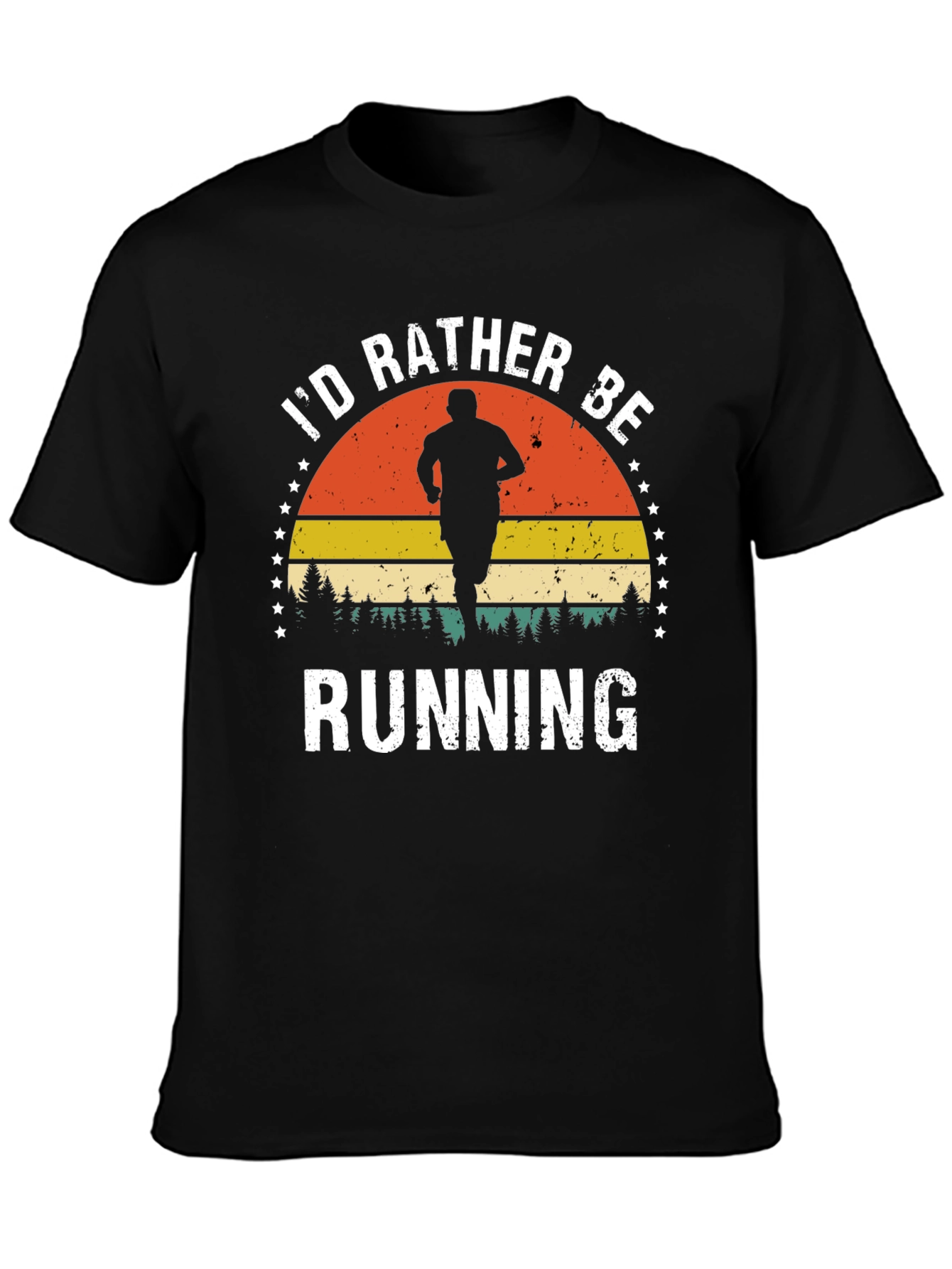 Retro Id Rather Be Running Graphic Tee