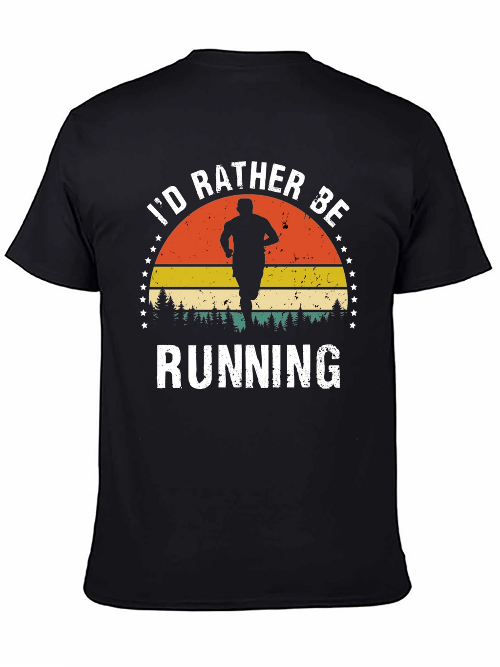 Retro Id Rather Be Running Graphic Tee