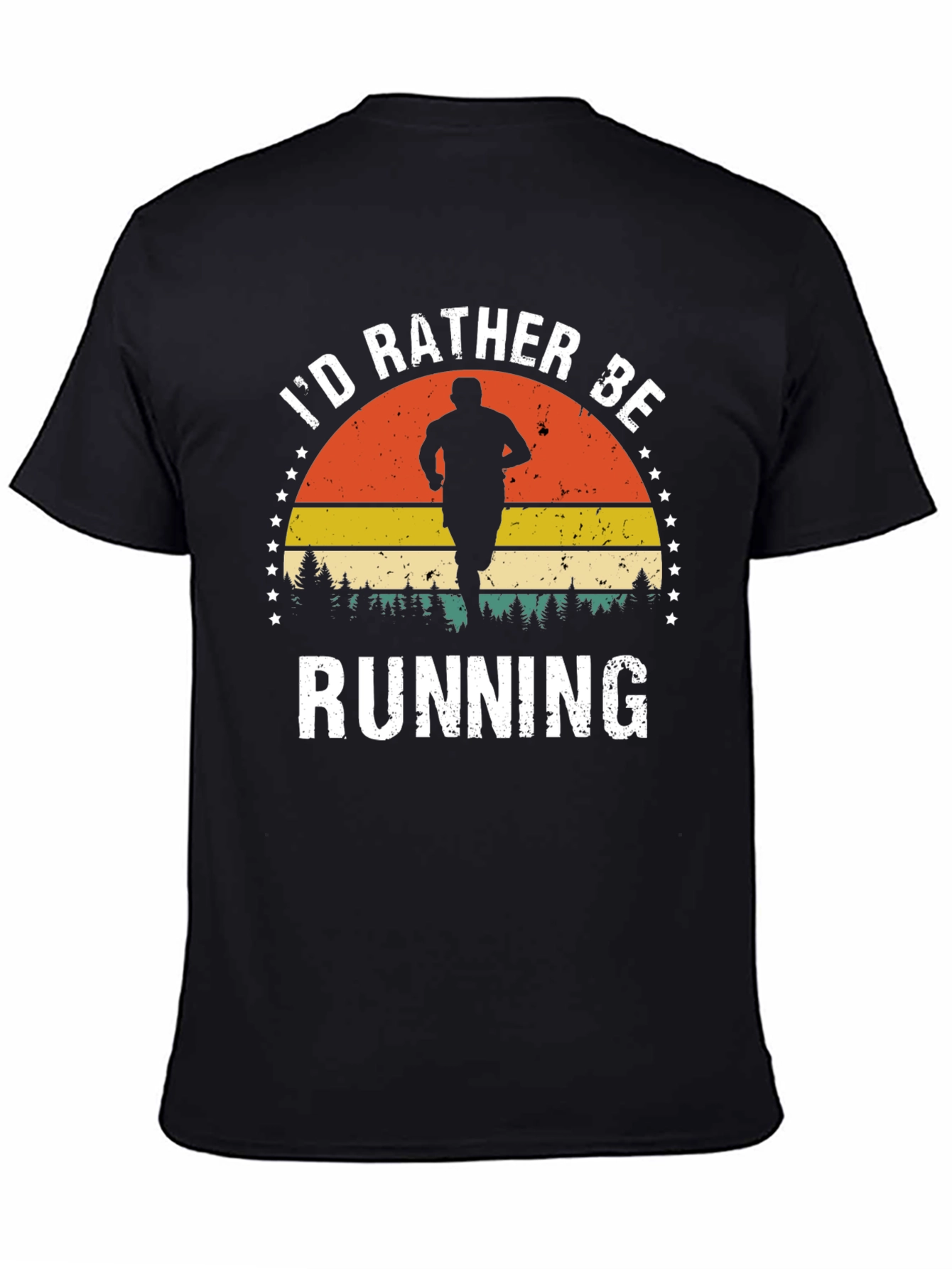 Retro Id Rather Be Running Graphic Tee