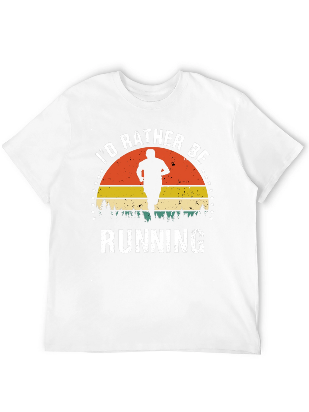 Retro Id Rather Be Running Graphic Tee