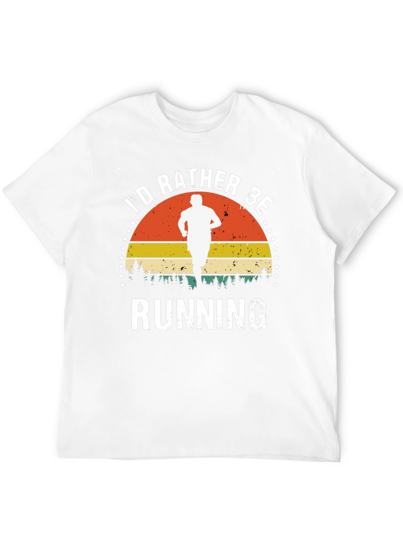 Retro Id Rather Be Running Graphic Tee