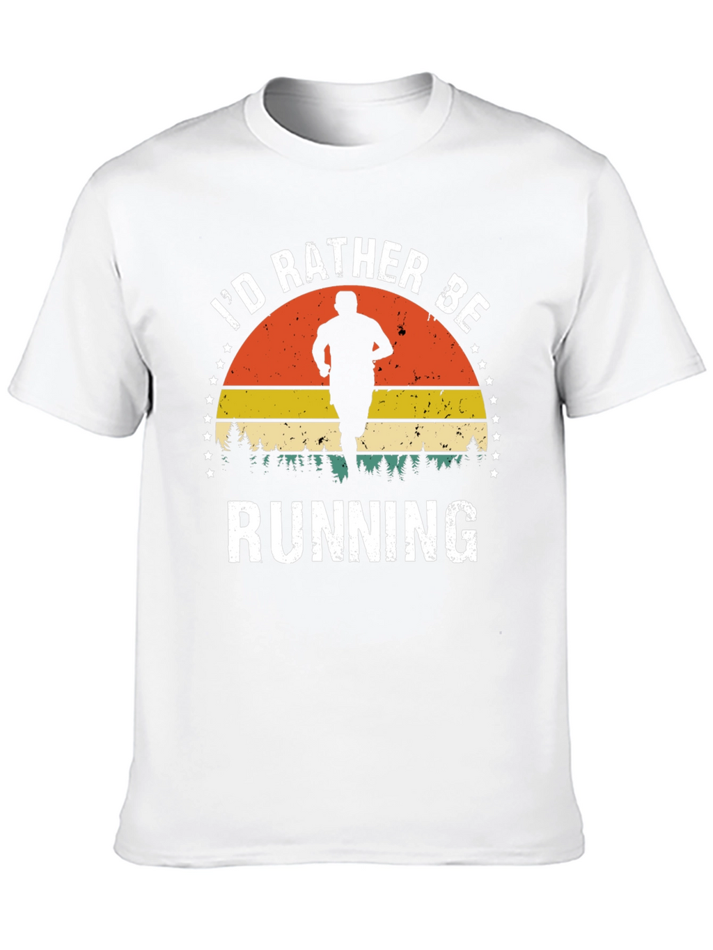 Retro Id Rather Be Running Graphic Tee