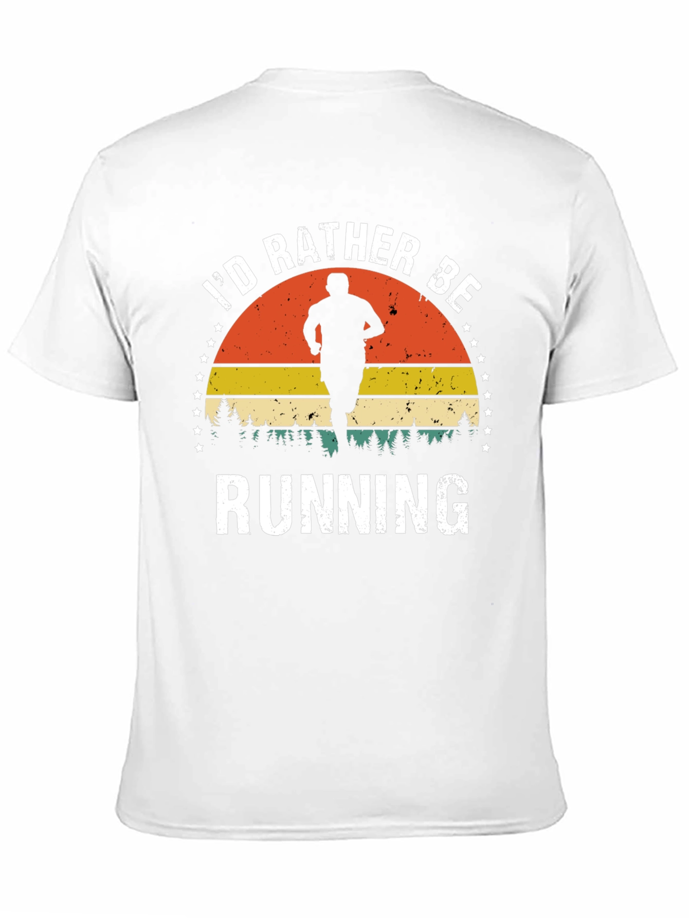 Retro Id Rather Be Running Graphic Tee