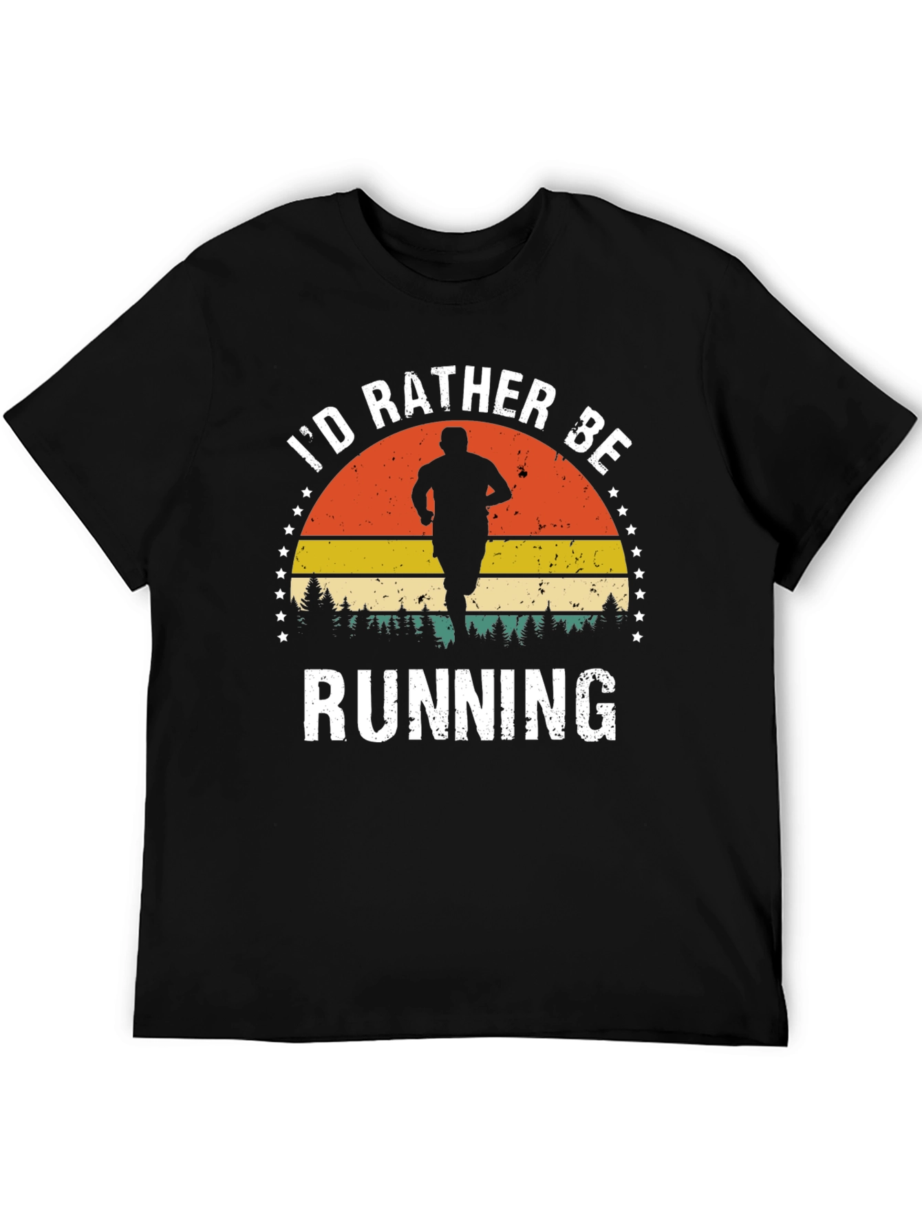 Retro Id Rather Be Running Graphic Tee