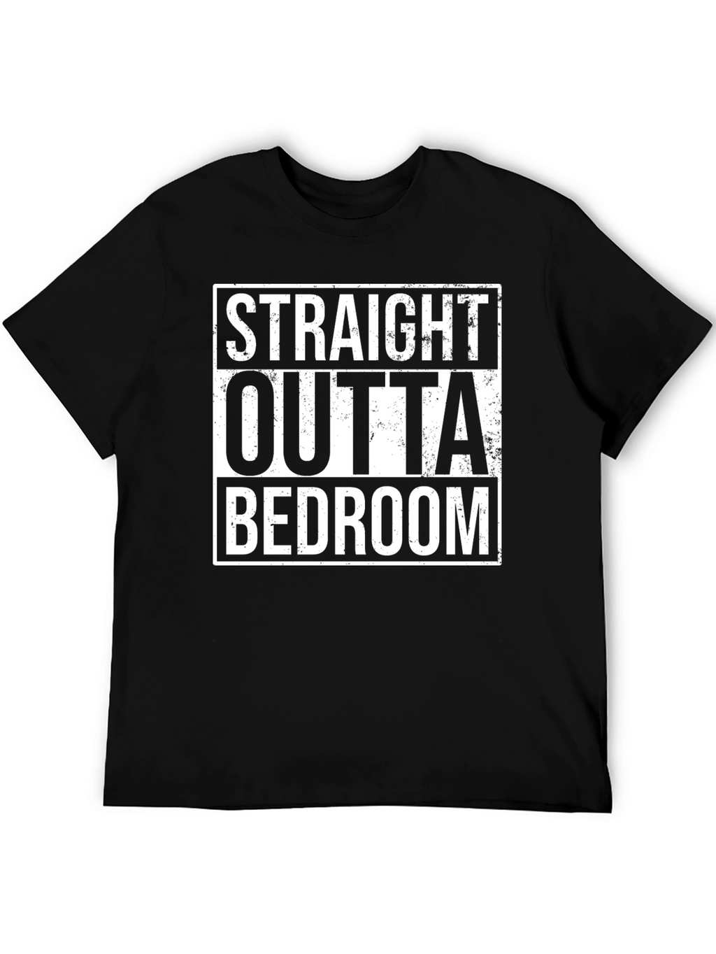 Straight Outta Bedroom Black Graphic Tee