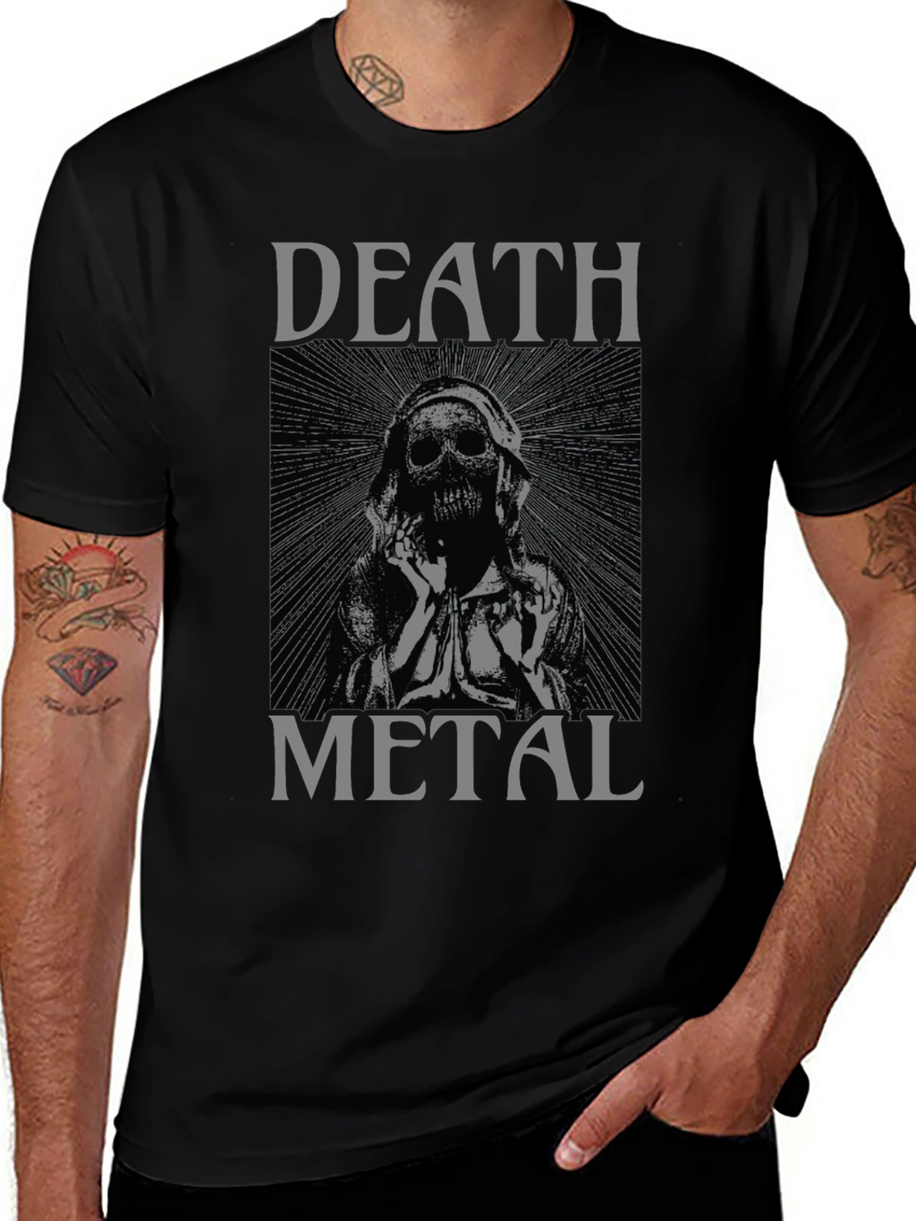 Death Metal Graphic Tee - Black Unisex T-Shirt