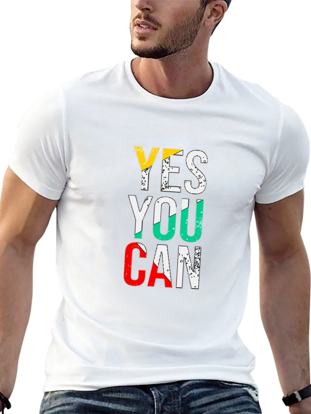 Motivational Yes You Can Graphic T-Shirt