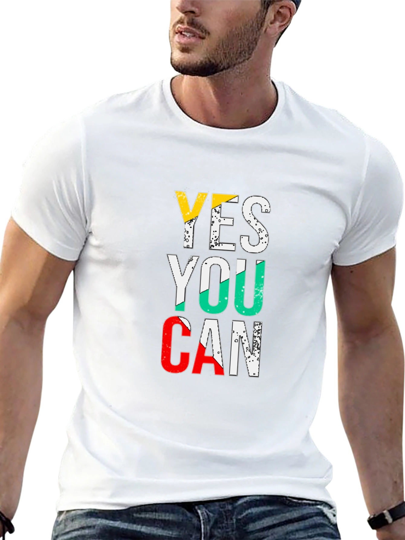 Motivational Yes You Can Graphic T-Shirt