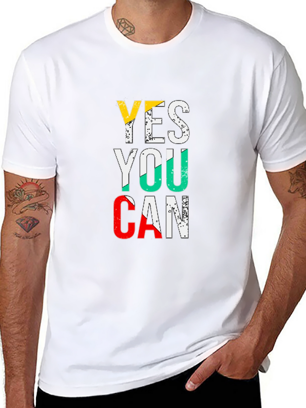 Motivational Yes You Can Graphic T-Shirt