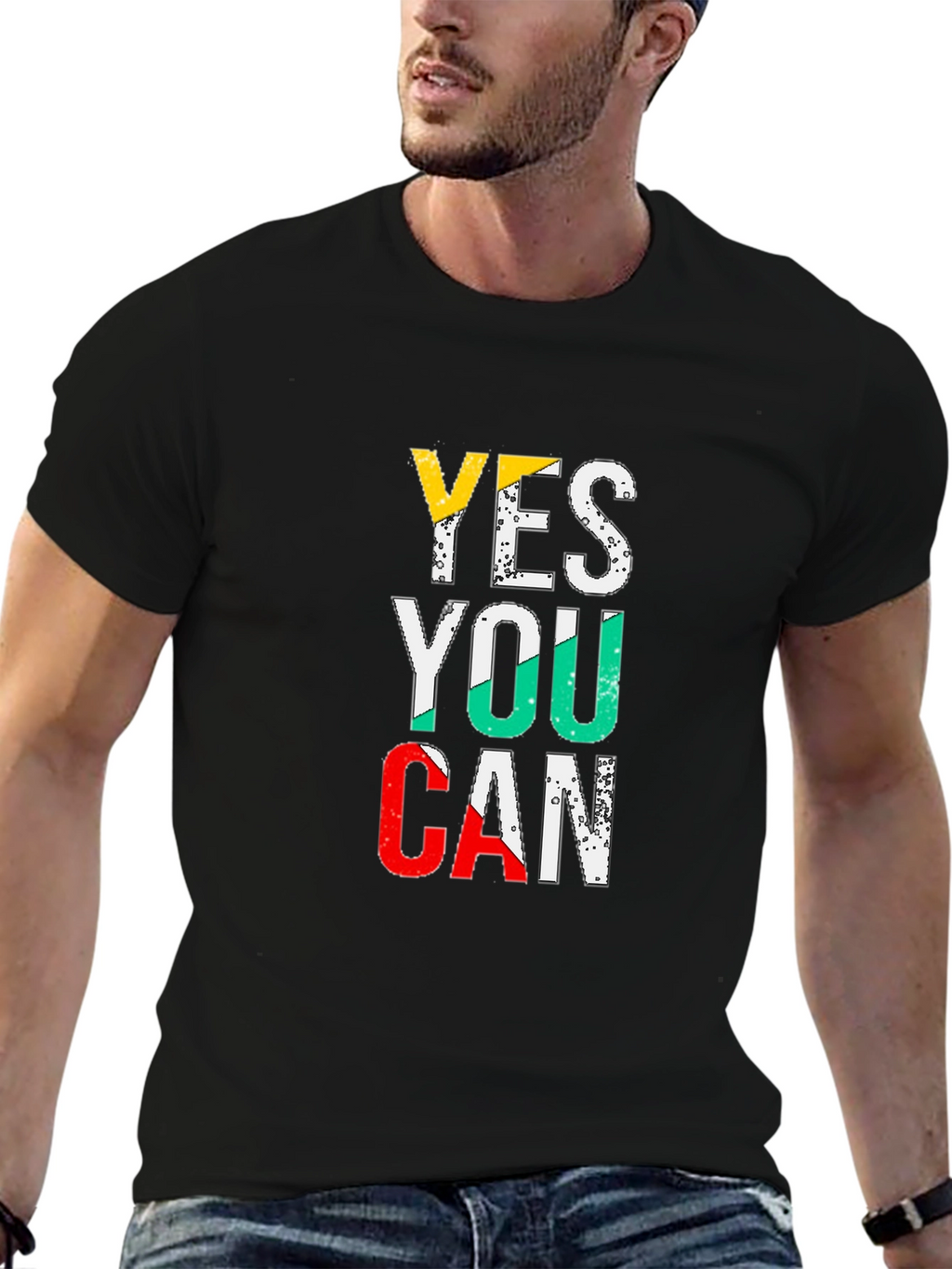 Motivational Yes You Can Graphic T-Shirt