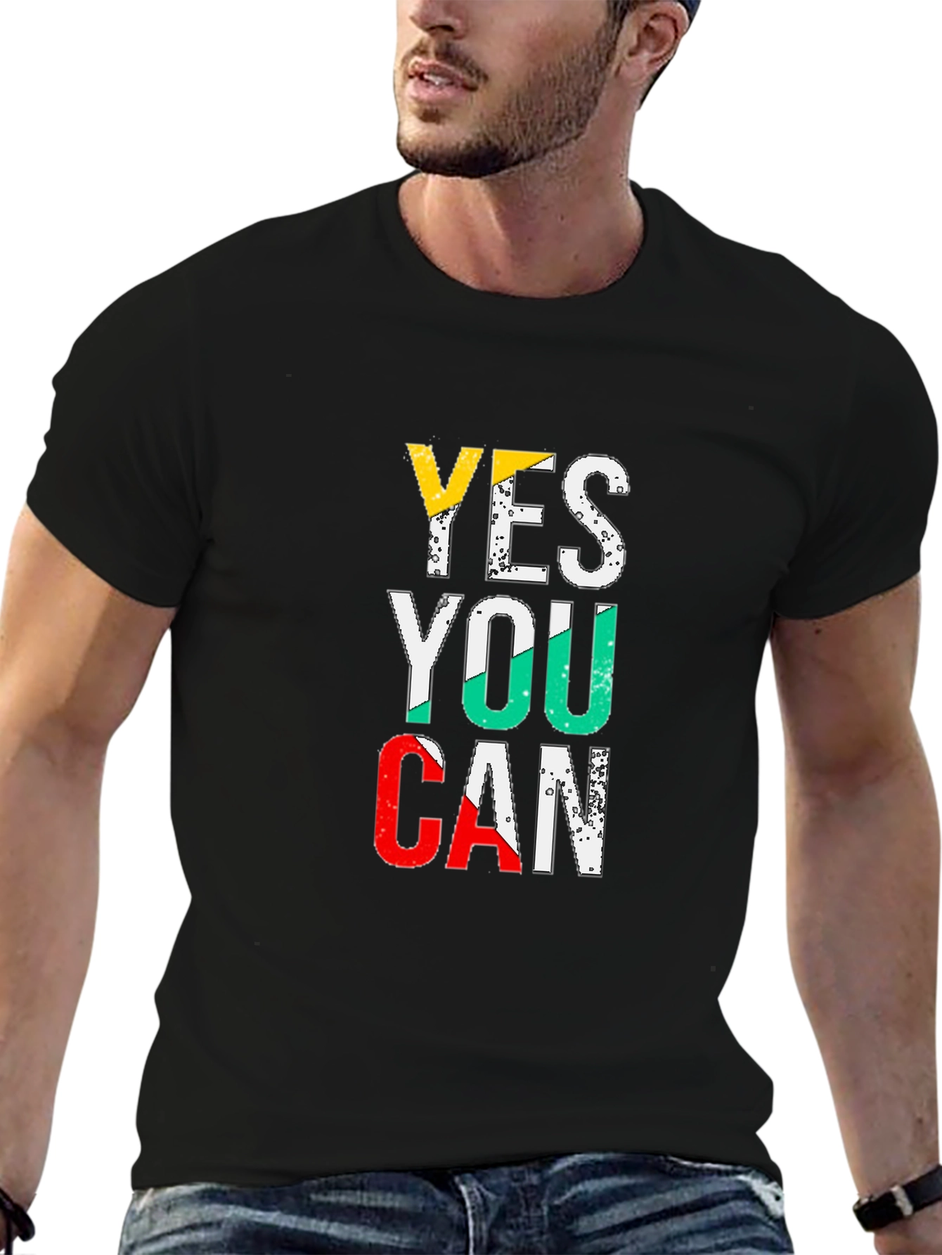 Motivational Yes You Can Graphic T-Shirt