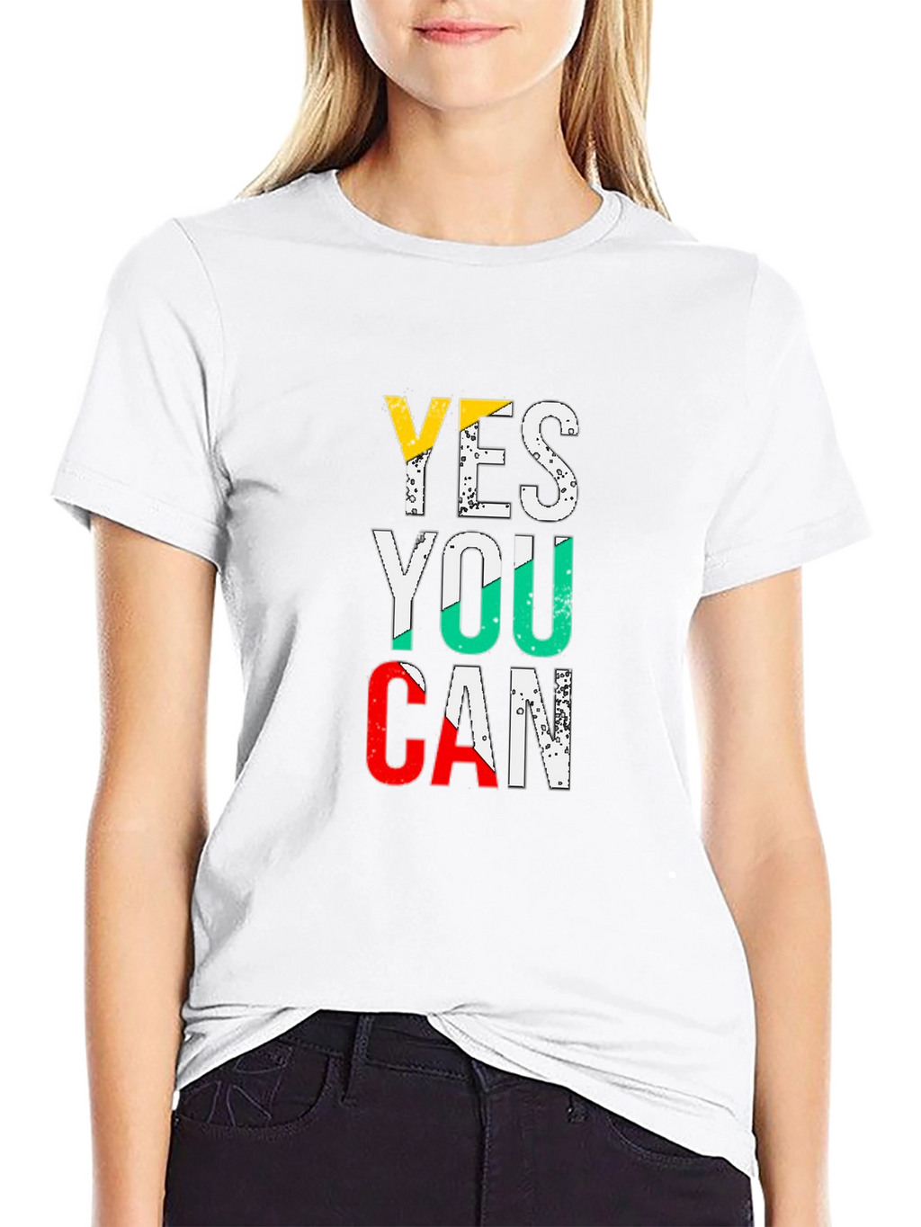 Motivational Yes You Can Graphic T-Shirt