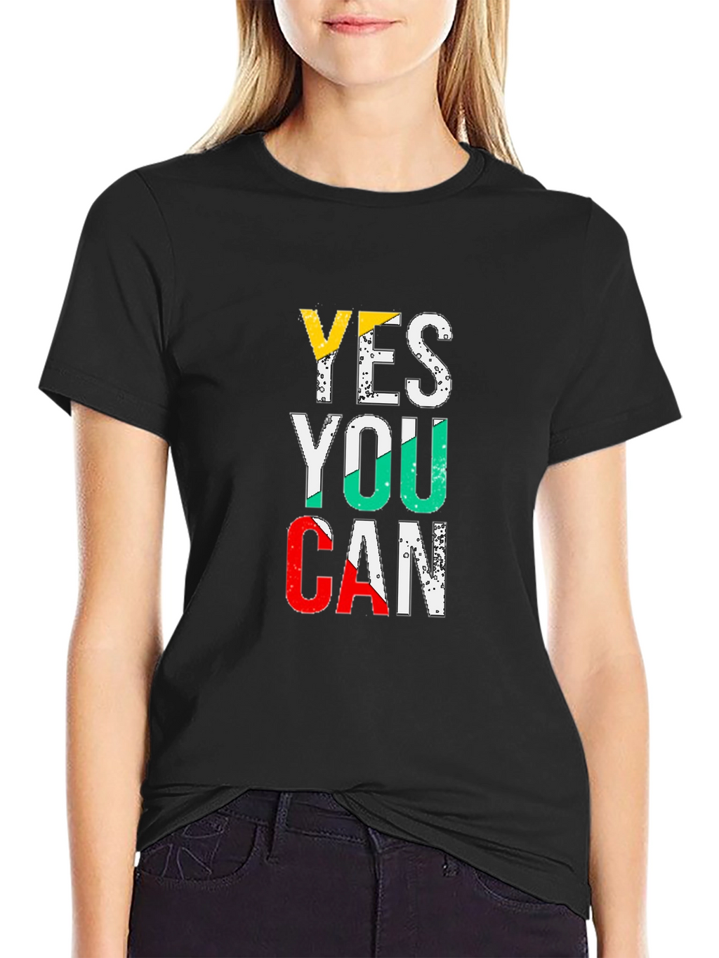 Motivational Yes You Can Graphic T-Shirt
