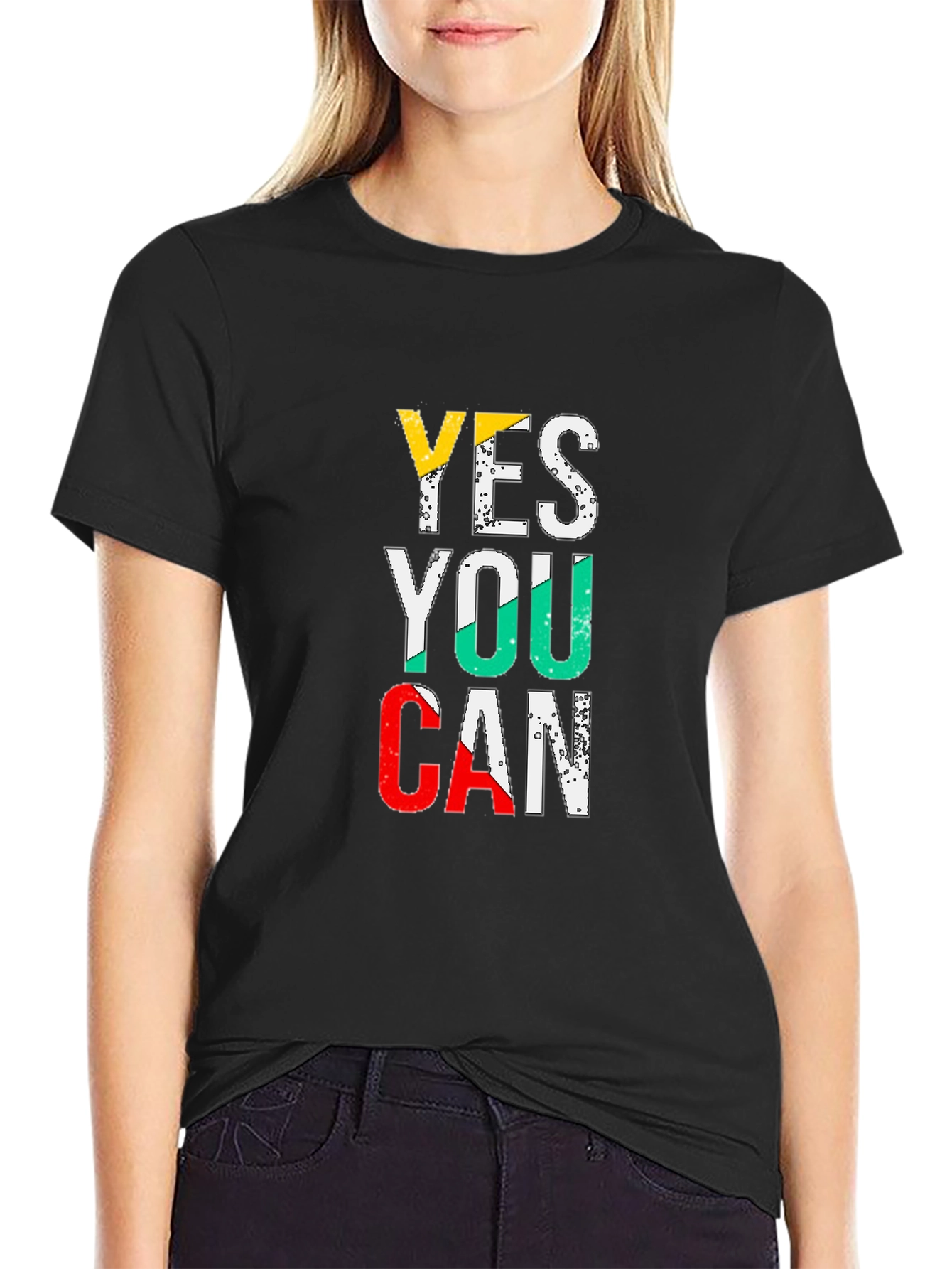 Motivational Yes You Can Graphic T-Shirt