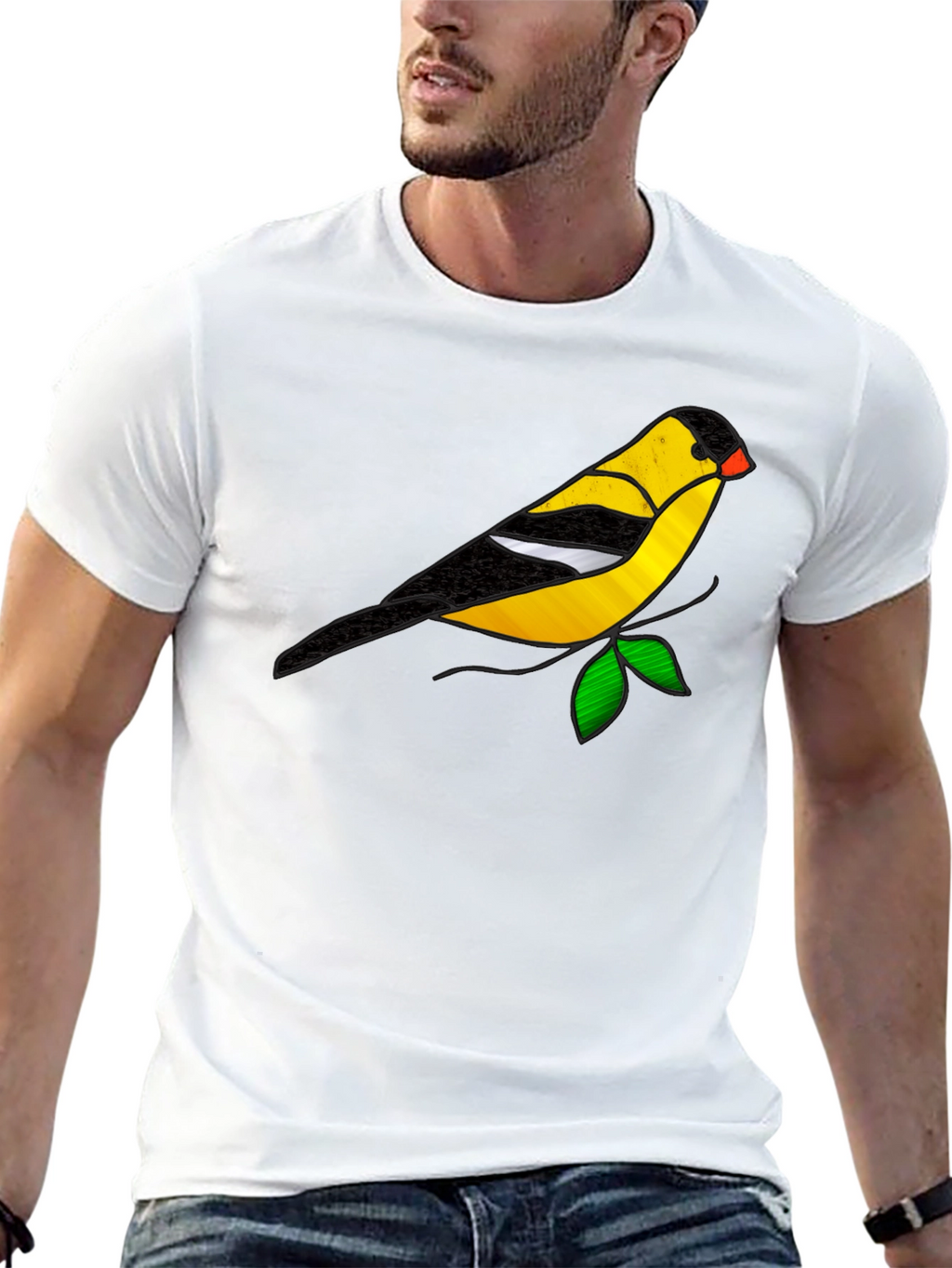 Goldfinch Graphic Tee - Black Unisex T-Shirt